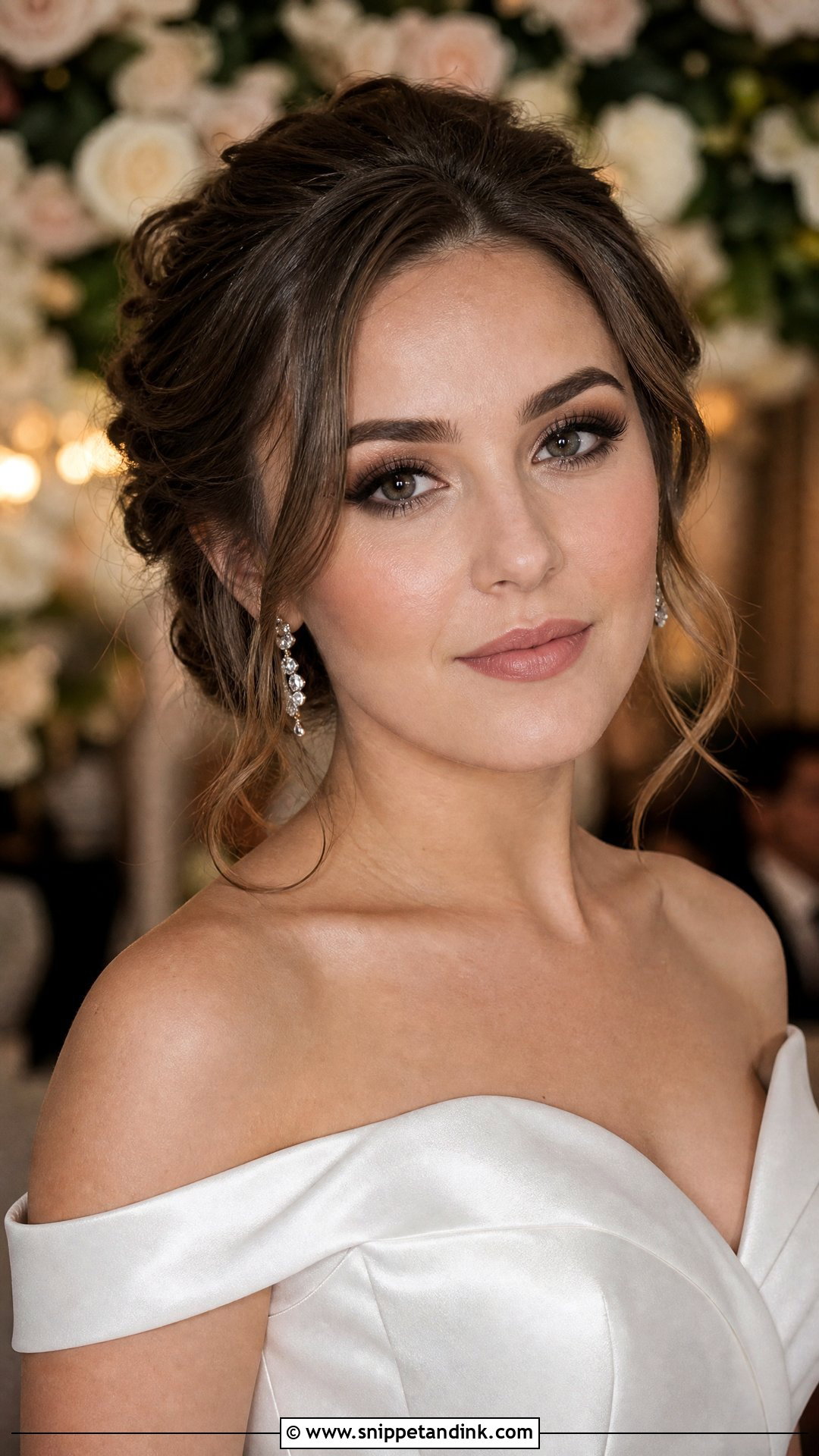 Pale Skin Wedding Makeup With Soft Brown Smokey Eyes - Snippet and Ink - 20 Wedding Makeup Pale Skin Ideas
