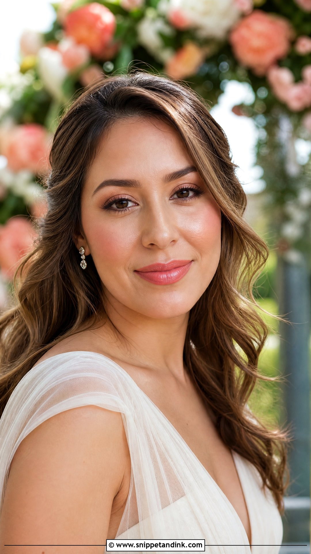 Pale Skin Wedding Makeup With Soft Coral Lip - Snippet and Ink - 20 Wedding Makeup Pale Skin Ideas