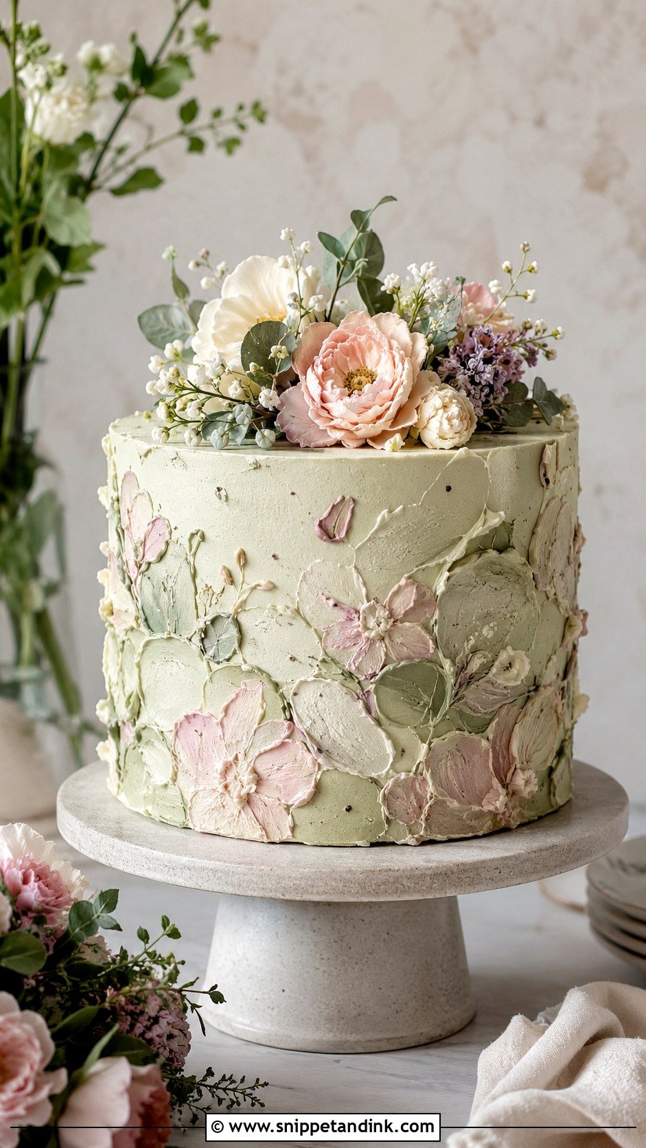Palette Knife Frosting Wedding Cake - Snippet and Ink - 20 Frosting for Wedding Cakes