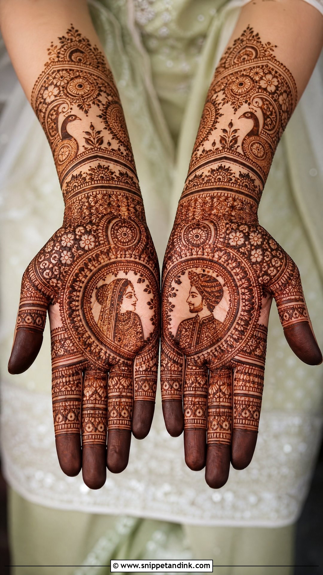 Palm Bridal Wedding Henna Design - Snippet and Ink - 30 Wedding Henna Designs