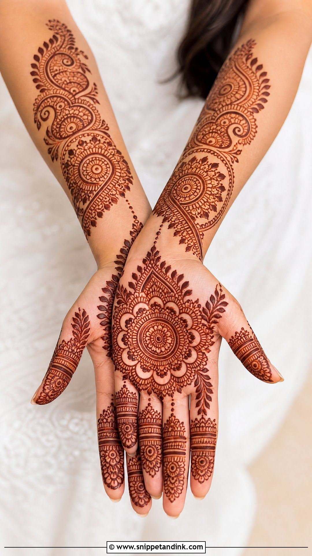 Palm Finger Bridal Mehndi Design - Snippet and Ink - 20 Bridal Finger Mehndi Designs