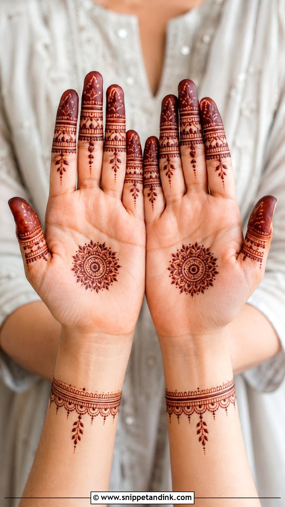 Palm Front Hand Mehndi Design - Snippet and Ink - 35 Simple Unique Front Hand Mehndi Designs