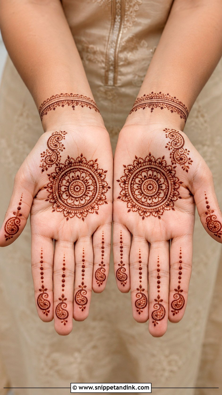 Palm Front Hand Mehndi Design - Snippet and Ink - 35 Front Hand Mehndi Design Ideas