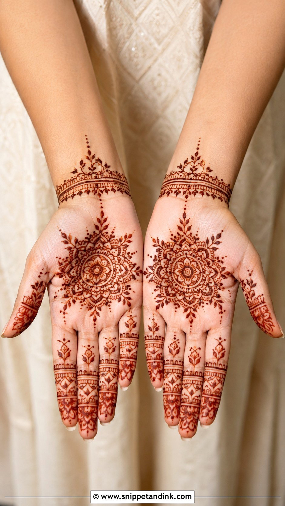 Palm Khafif Mehndi Design - Snippet and Ink - 35 Khafif Mehndi Designs