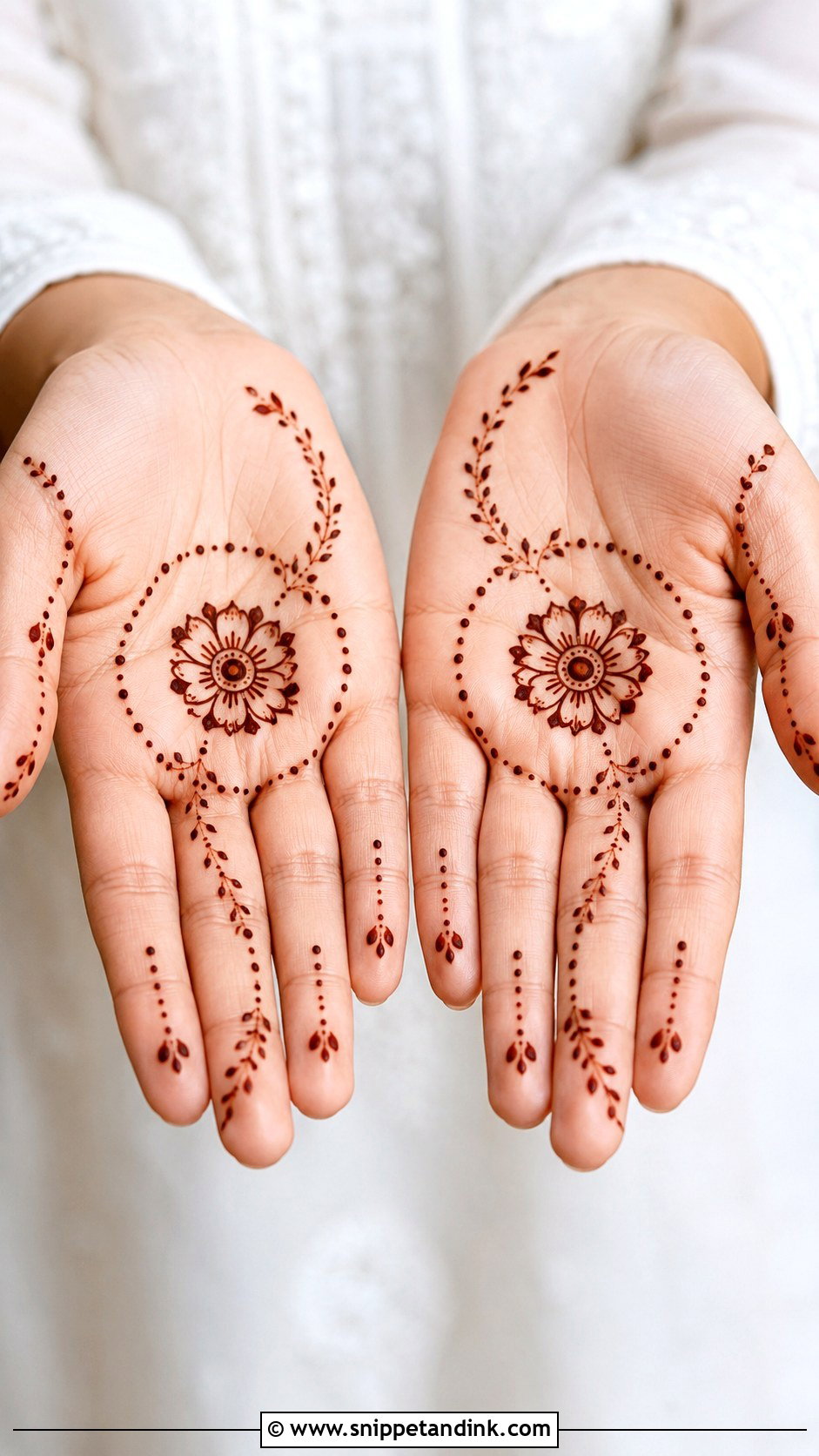 Palm Mehndi Design With Dots - Snippet and Ink - 35 Only Palm Mehndi Design Ideas