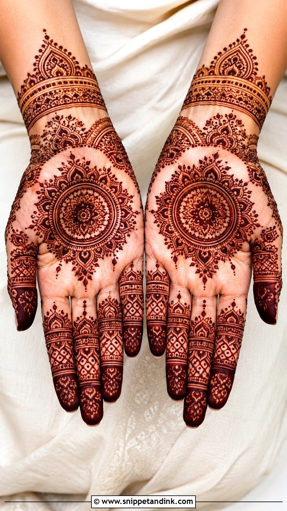 Palm Mehndi Design - Snippet and Ink - 30 Cool Mehndi Designs