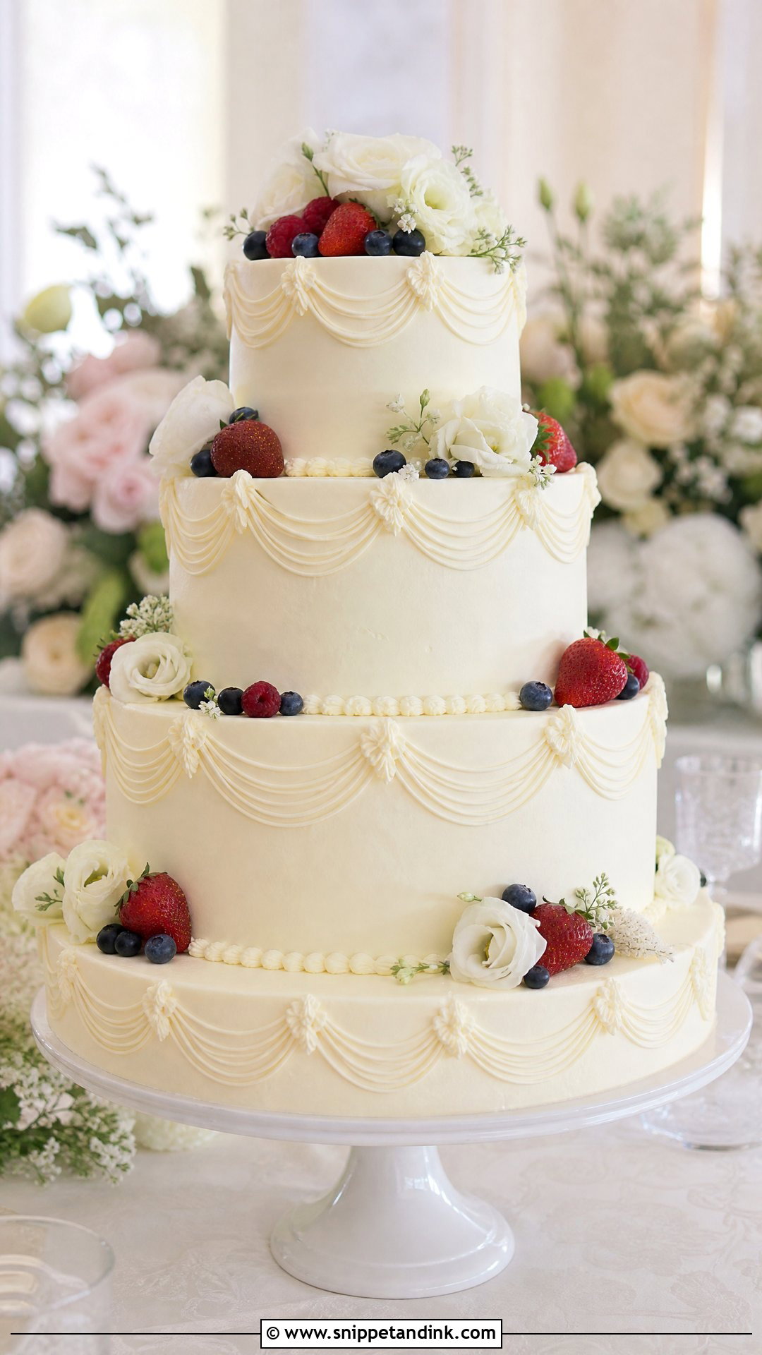 Pan Di Spagna Wedding Cake - Snippet and Ink - 25 Italian Wedding Cakes
