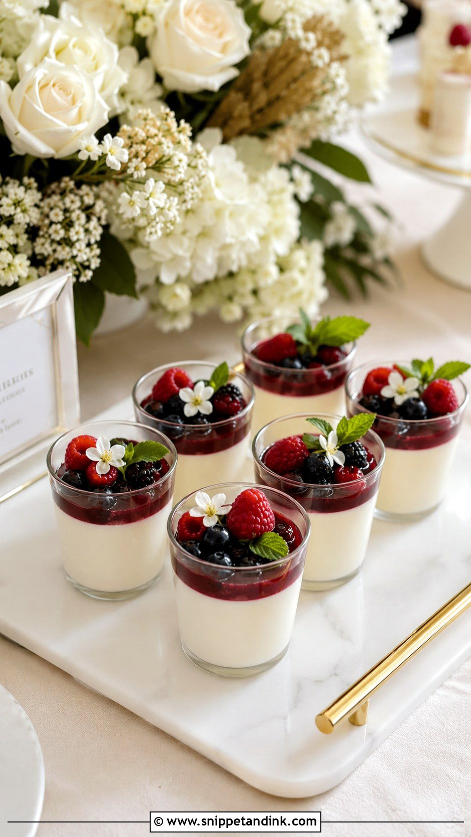 Panna Cotta Dessert Cups - Snippet and Ink - 20 Wedding Dessert Cup Ideas