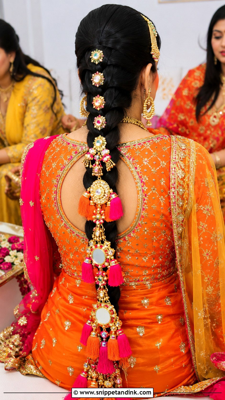 Parandi Braid For Mehendi Bride - Snippet and Ink - 20 Mehendi Brides Braids Hairstyles