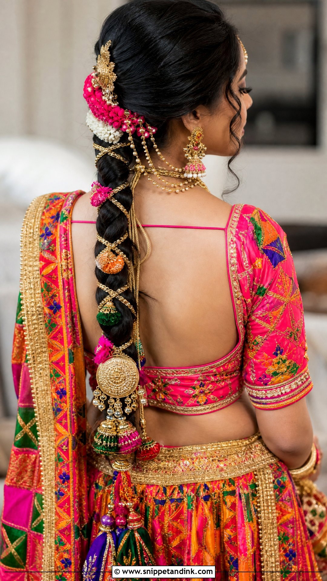 Parandi Braid Indian Wedding - Snippet and Ink - 15 Braid Hairstyle Indian Wedding Ideas