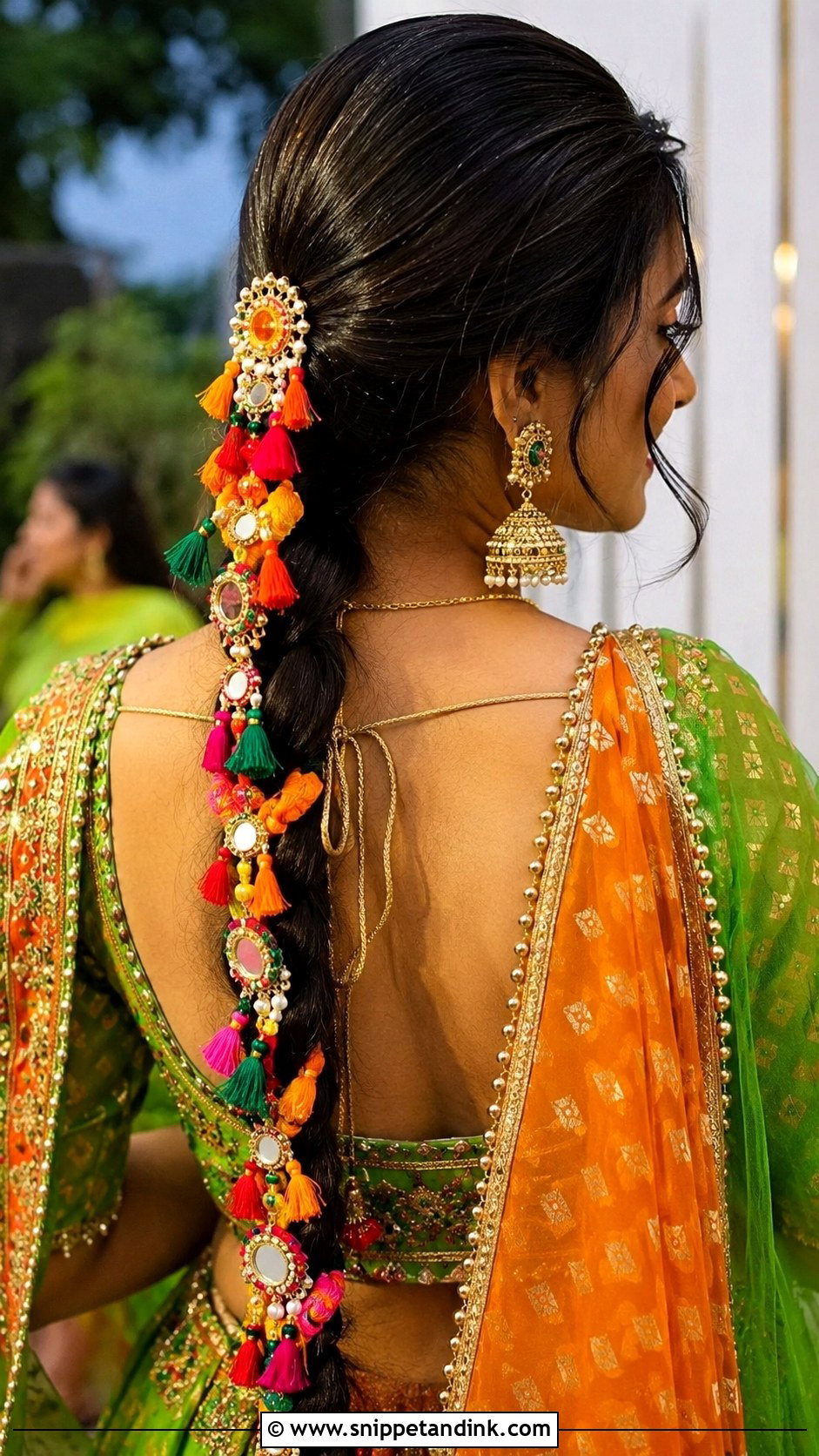 Parandi Braid Mehendi Hairstyle - Snippet and Ink - 15 Mehendi Hairstyles for Bride