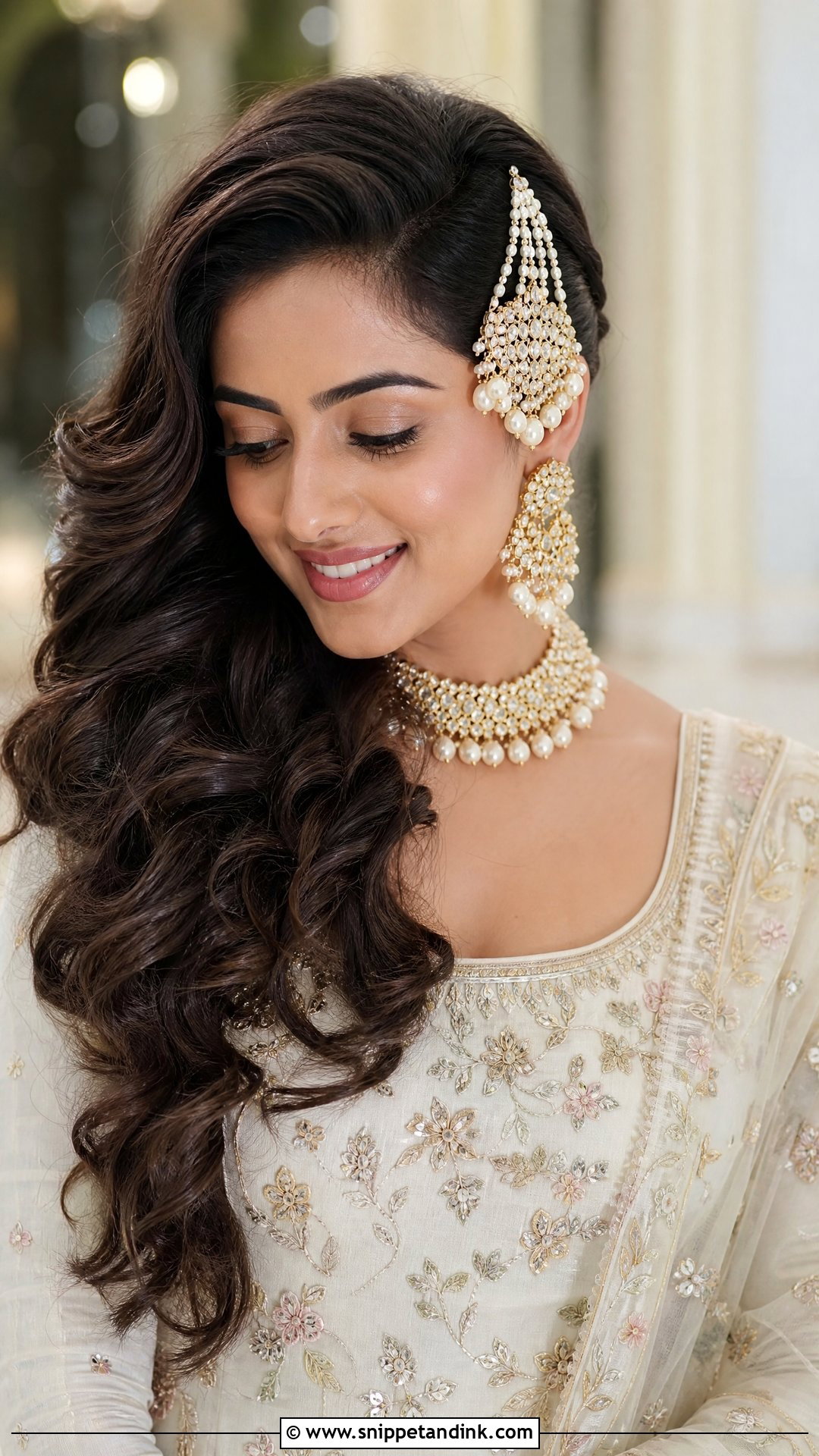 Passa Side Swept Curls - Snippet and Ink - 15 Hair Accessories for Women Indian Wedding Ideas