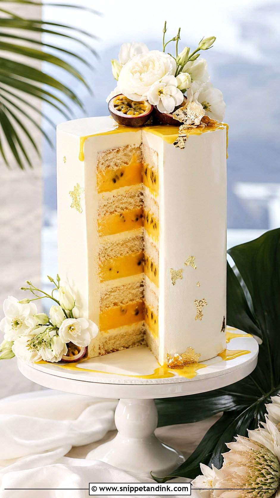 Passion Fruit Mousse Wedding Cake - Snippet and Ink - 25 Mousse Wedding Cake Ideas