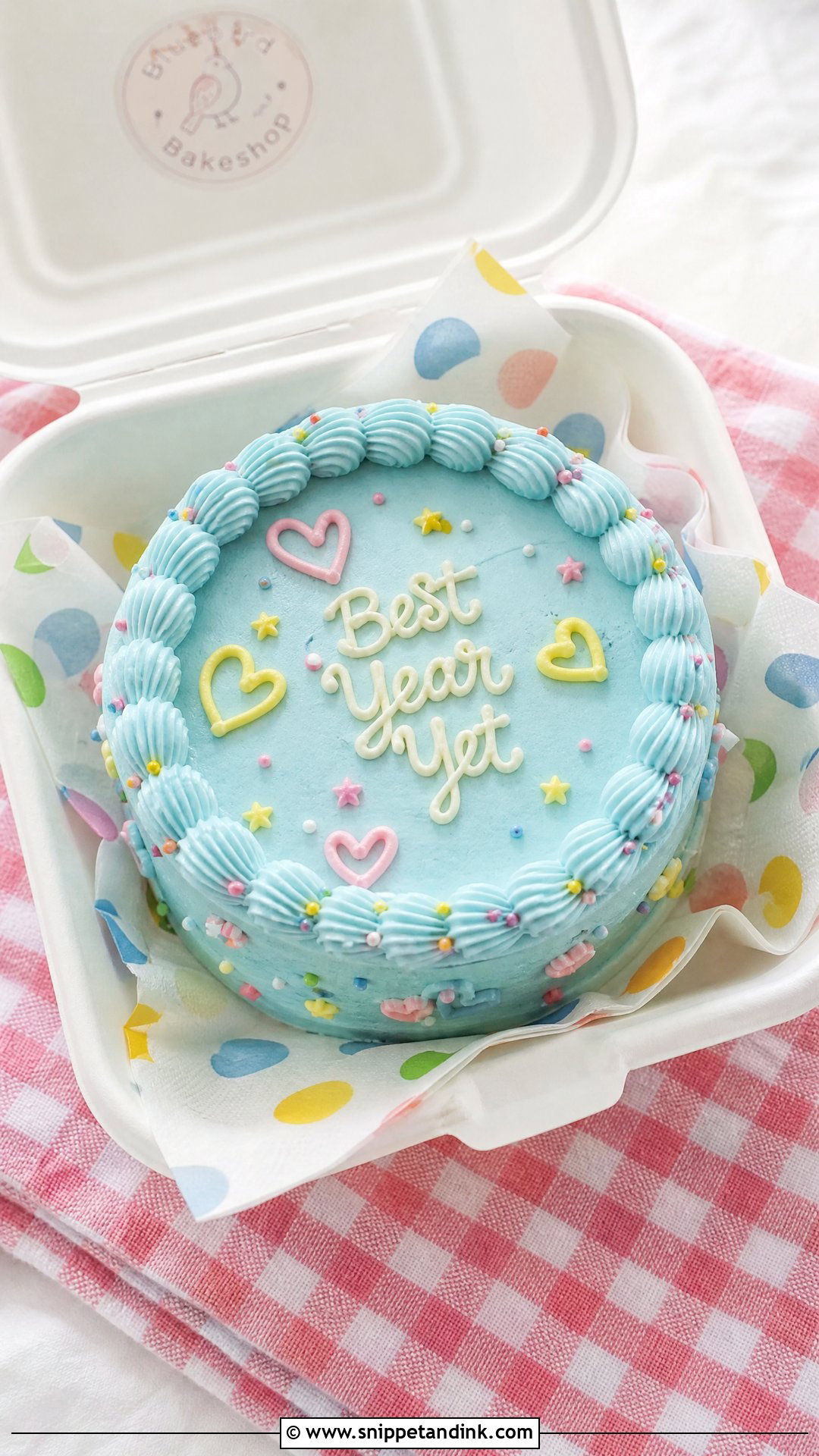 Pastel Anniversary Bento Cake - Snippet and Ink - 20 Wedding Anniversary Bento Cake Ideas