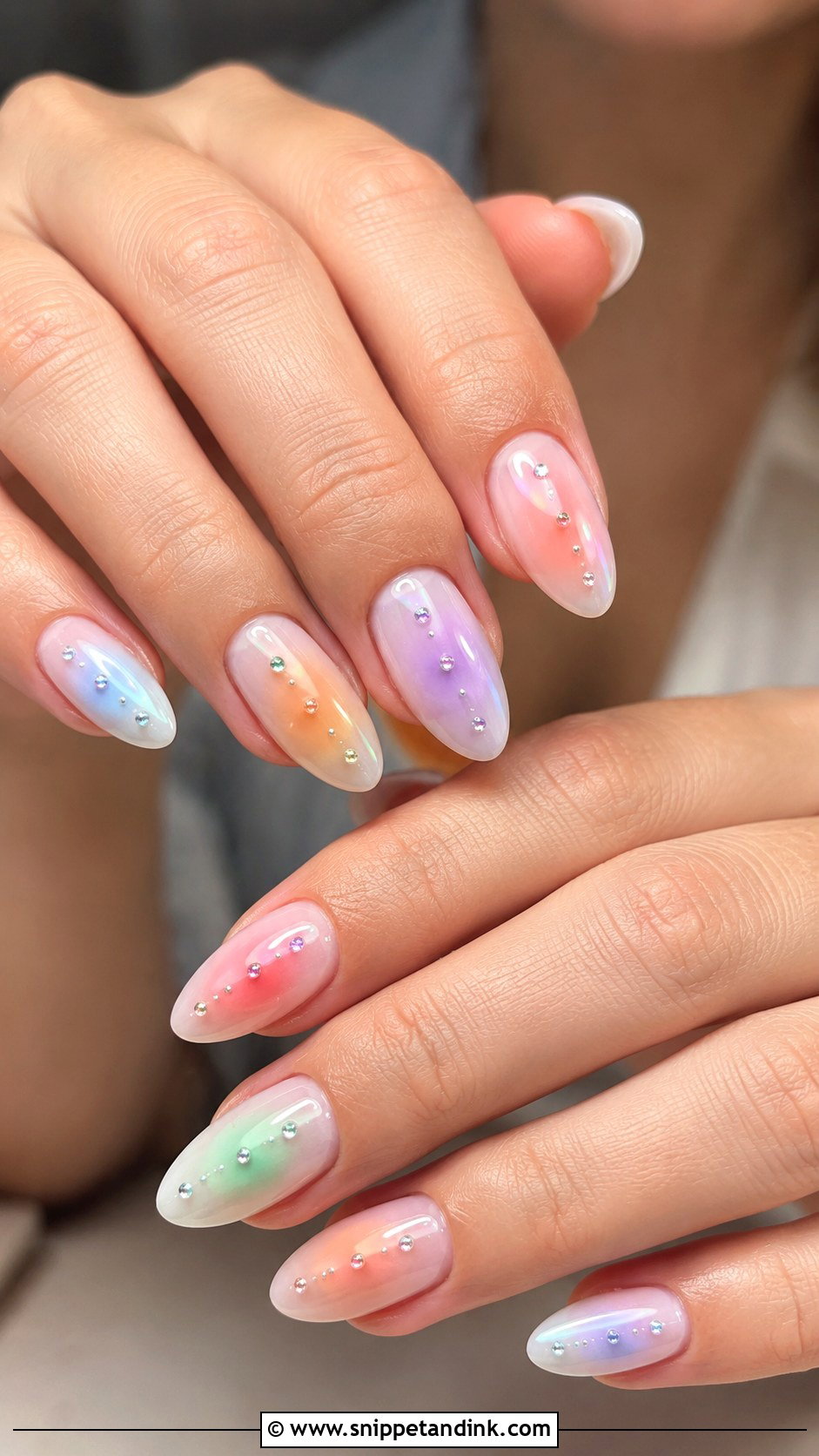 Pastel Aura Wedding Nails - Snippet and Ink - 20 Funky Wedding Nails