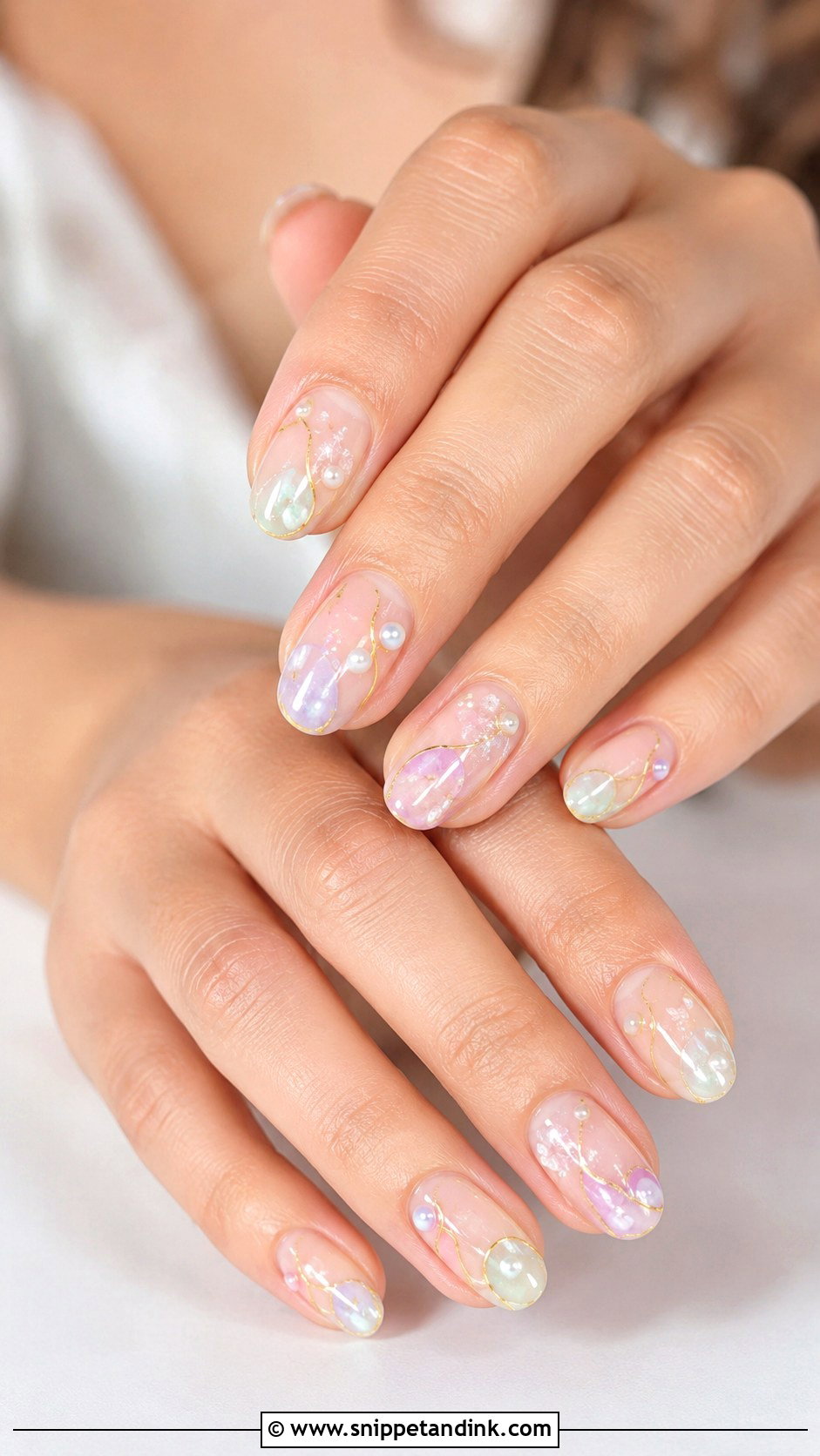 Pastel Bridal Engagement Nails - Snippet and Ink - 20 Indian Nail Art for Engagement Brides Ideas