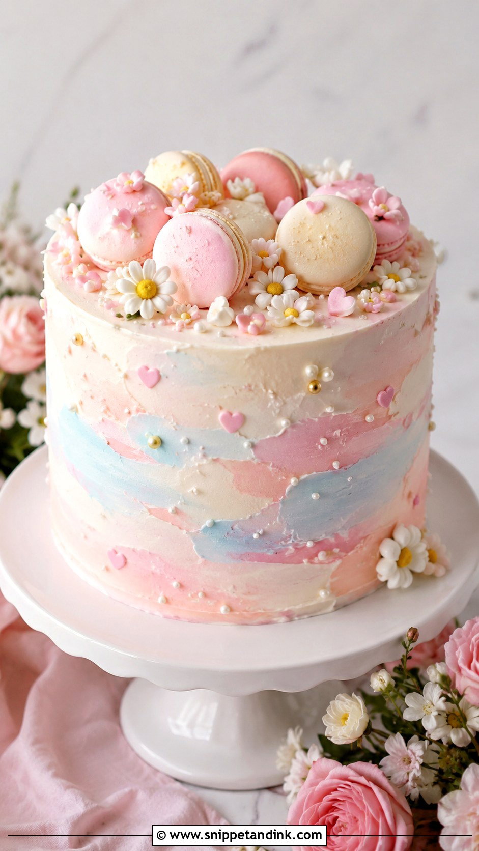 Pastel Couple Cake - Snippet and Ink - 20 Couples Cake Ideas