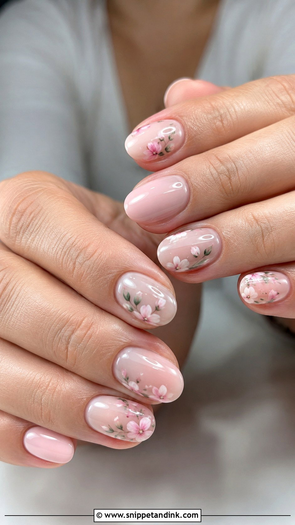 Pastel Floral Nails - Snippet and Ink - 20 Nails for Indian Wedding Guest