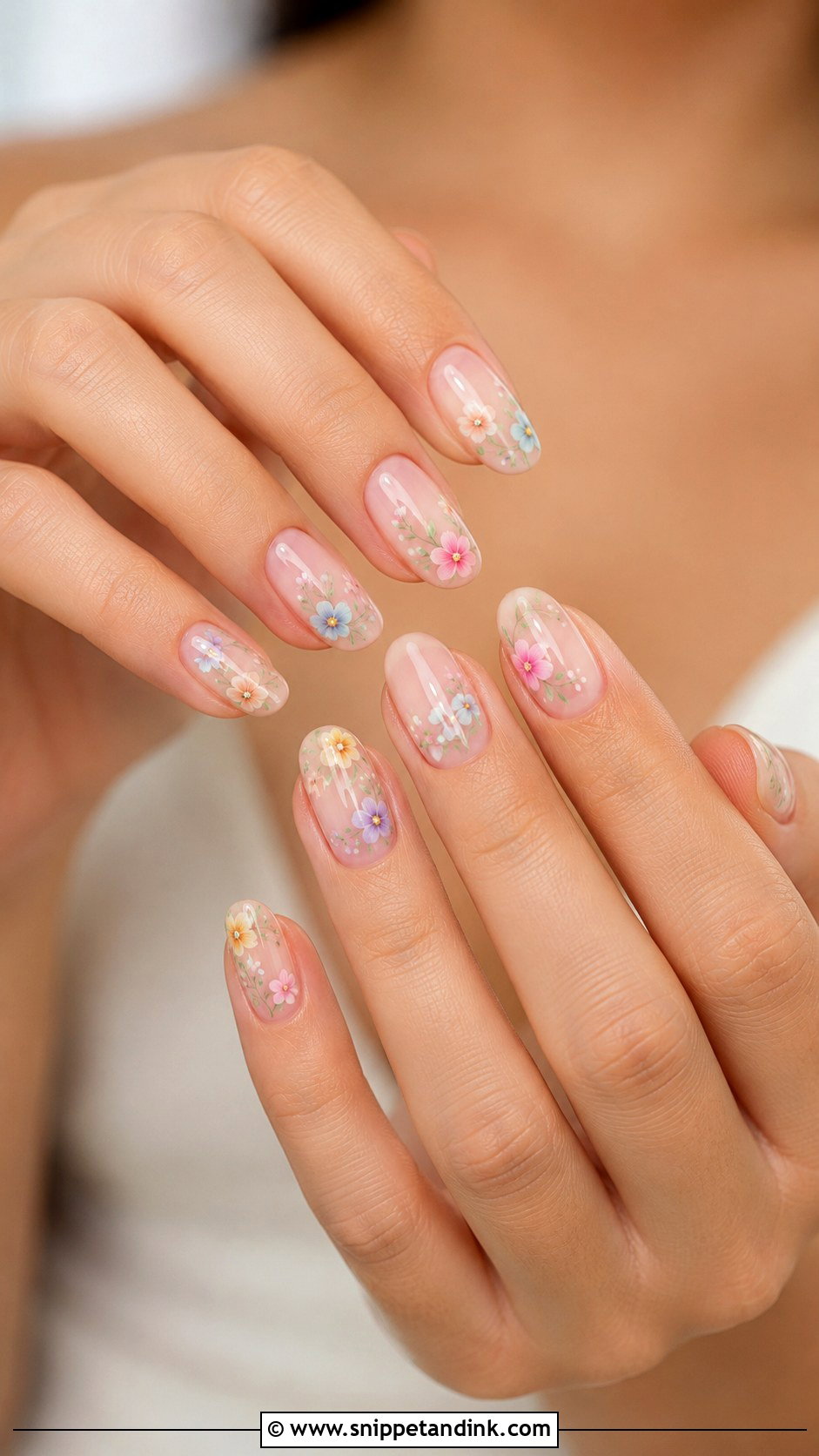 Pastel Floral Wedding Nails - Snippet and Ink - 20 Pastel Wedding Nails
