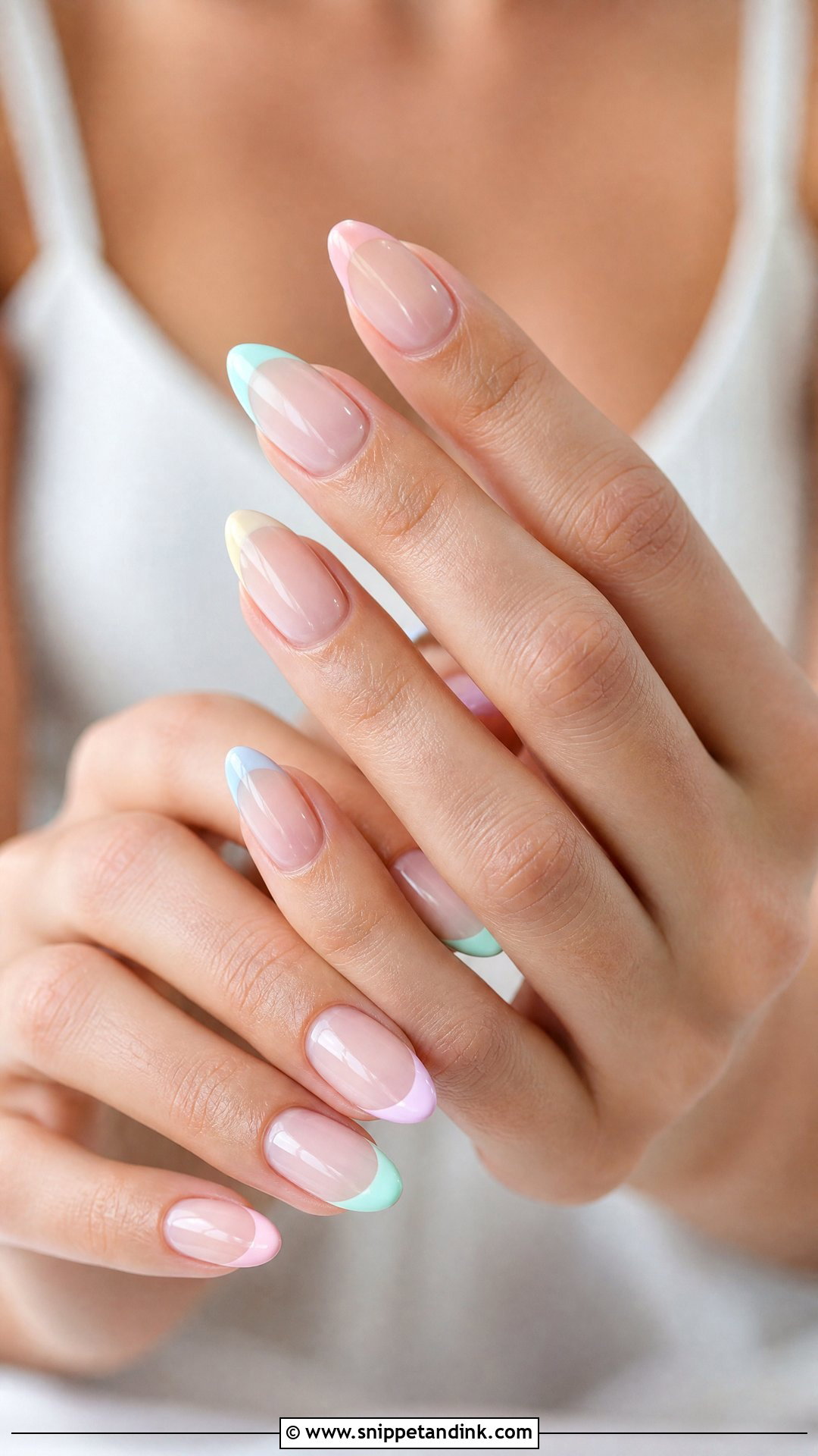 Pastel French Bridal Nails - Snippet and Ink - 25 Fun Bridal Nails