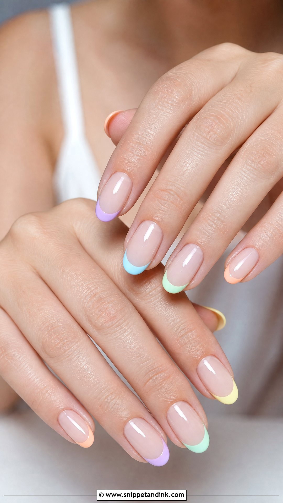 Pastel French Summer Wedding Nails - Snippet and Ink - 25 Summer Wedding Nails
