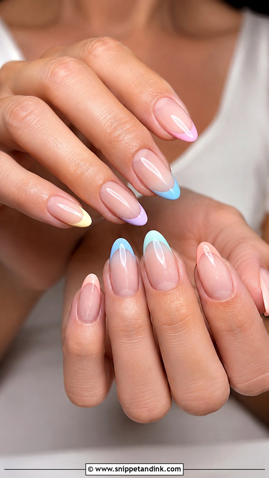Pastel French Tip Wedding Nails - Snippet and Ink - 20 Pastel Wedding Nails