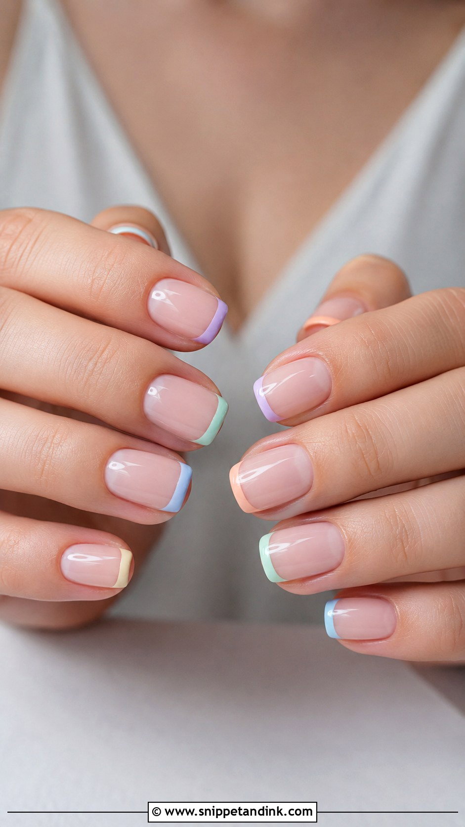 Pastel French Wedding Nails - Snippet and Ink - 20 Wedding Season Nails