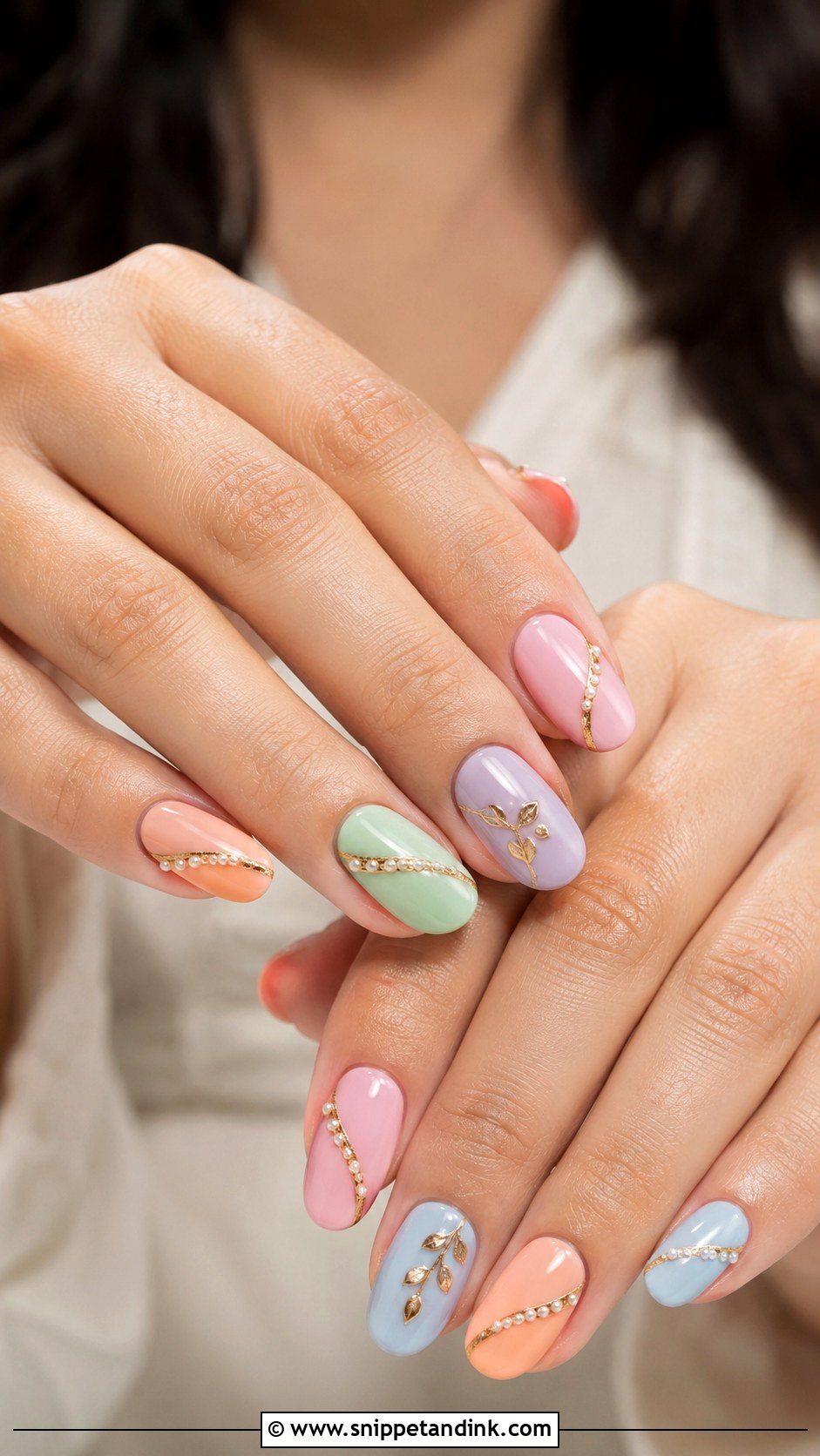 Pastel Indian Wedding Nails - Snippet and Ink - 20 Indian Wedding Nails Design