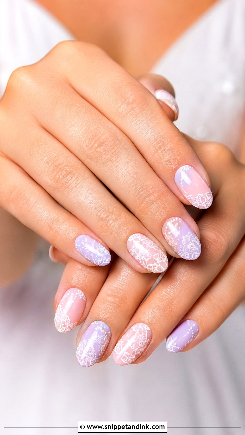 Pastel Lace Wedding Nails - Snippet and Ink - 20 Pastel Wedding Nails
