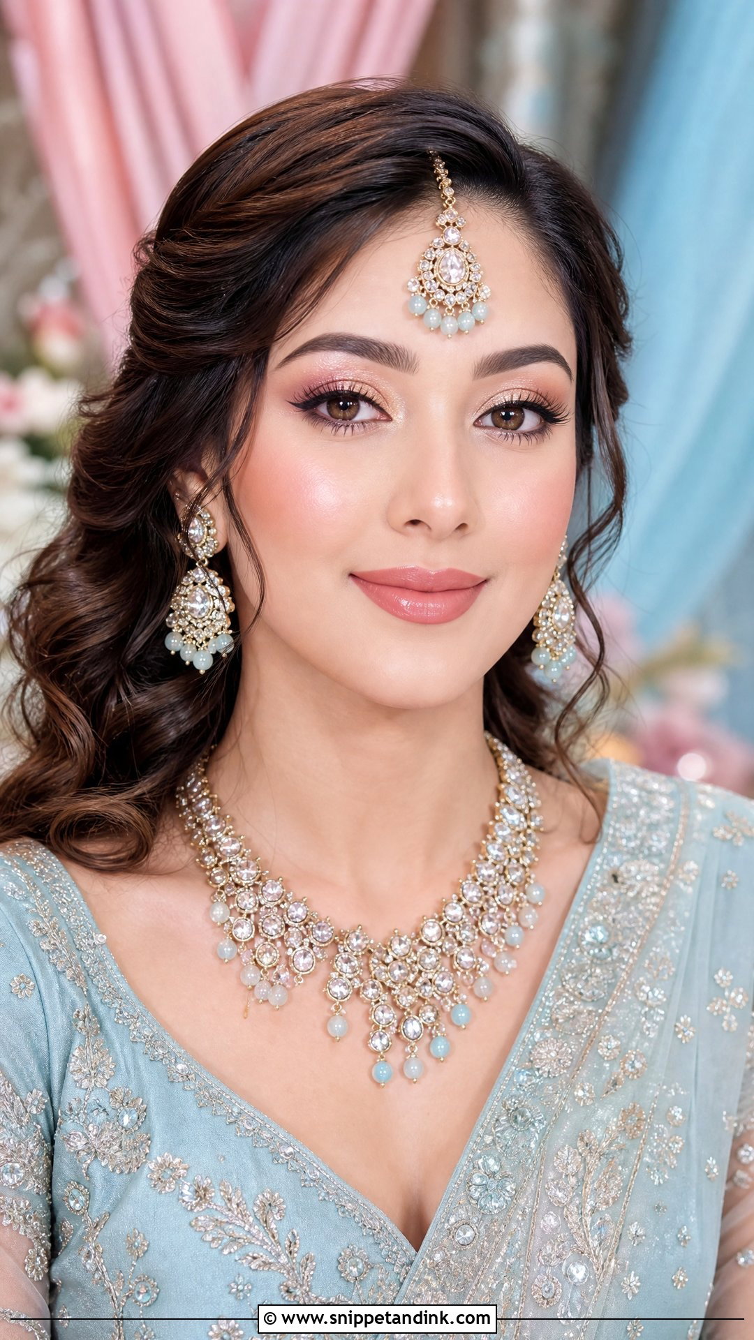 Pastel Lehenga Bridal Makeup - Snippet and Ink - 25 Indian Wedding Bridal Makeup Ideas
