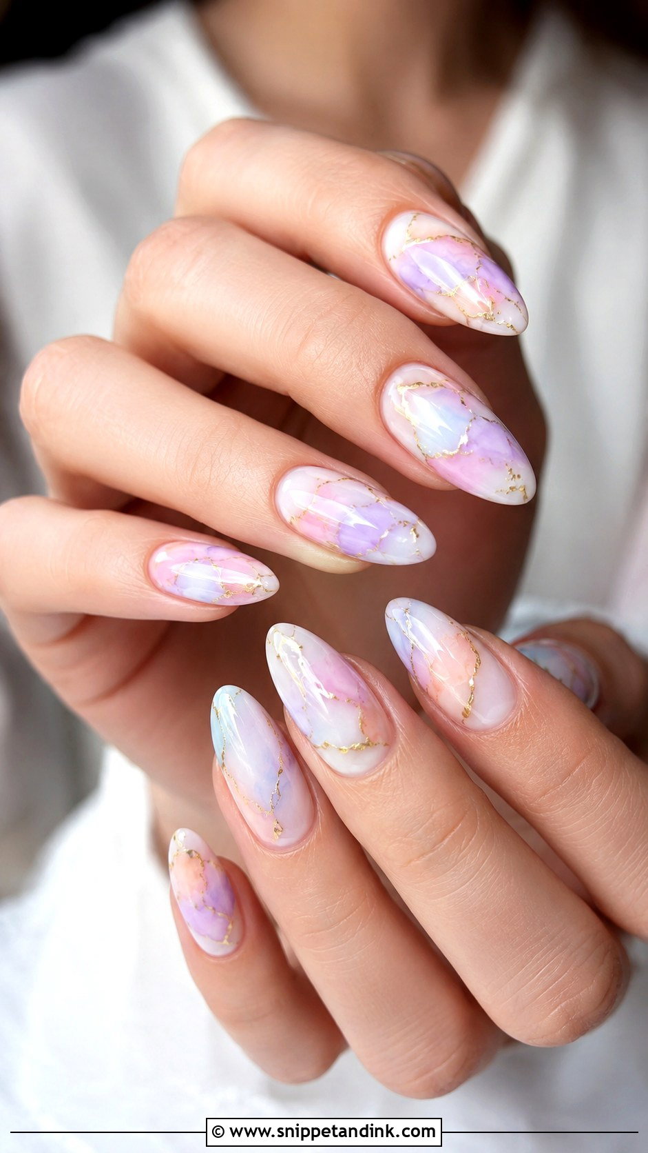 Pastel Marble Wedding Nails - Snippet and Ink - 20 Pastel Wedding Nails