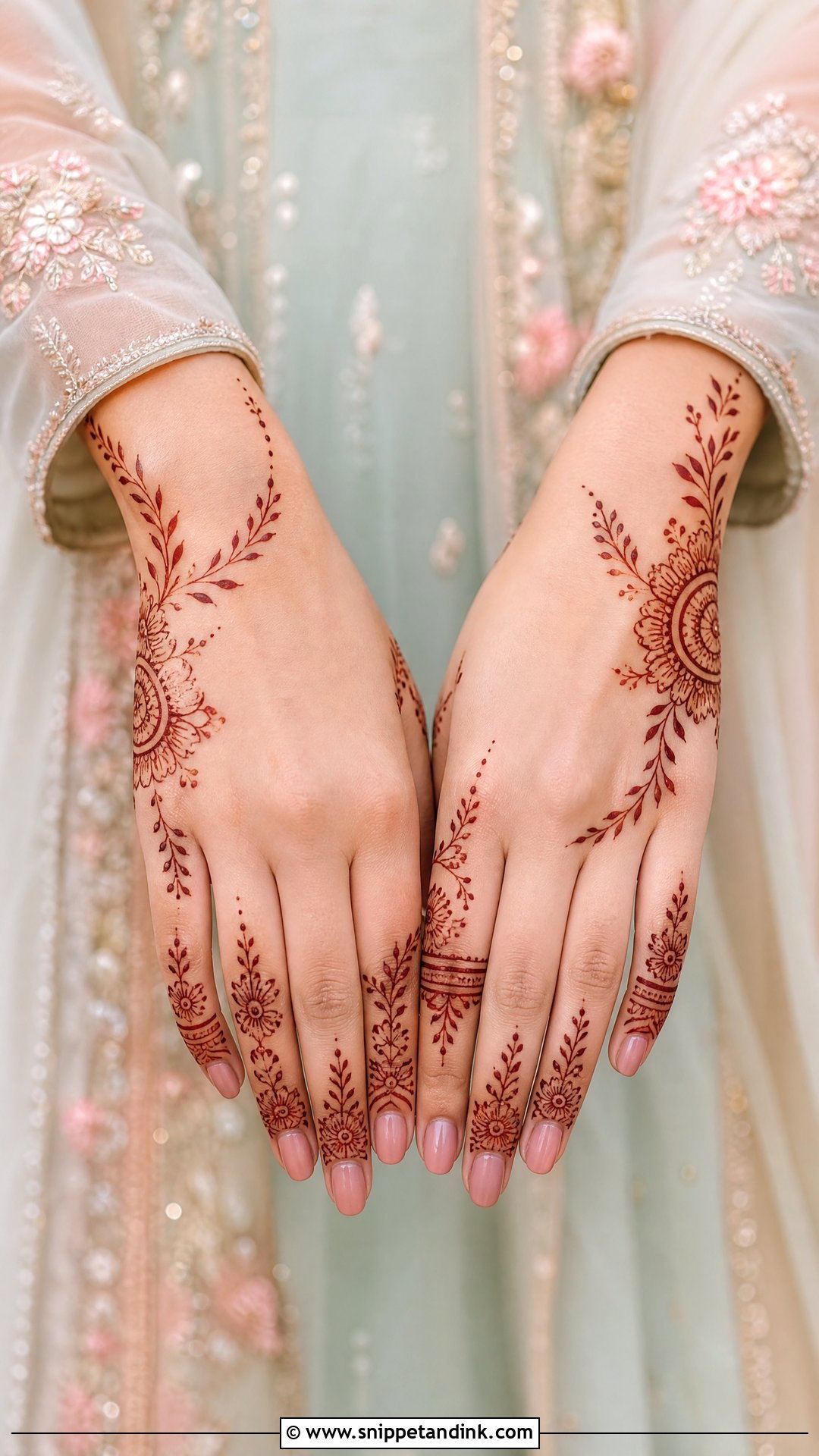 Pastel Mehndi Dress Design - Snippet and Ink - 30 Mehndi Dress Design Ideas