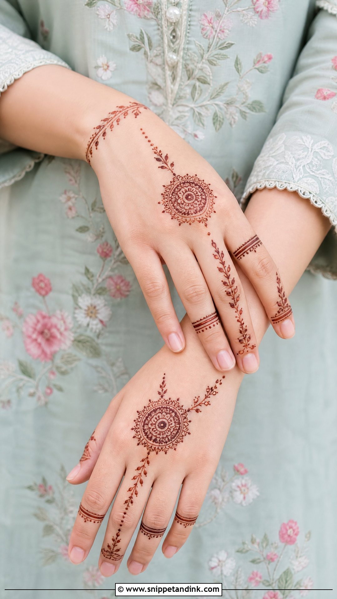 Pastel Mehndi Dress Design - Snippet and Ink - 20 Mehndi Dresses Designs