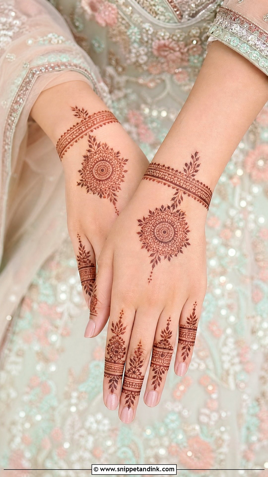 Pastel Mehndi Lehnga Design - Snippet and Ink - 25 Mehndi Lehnga Designs