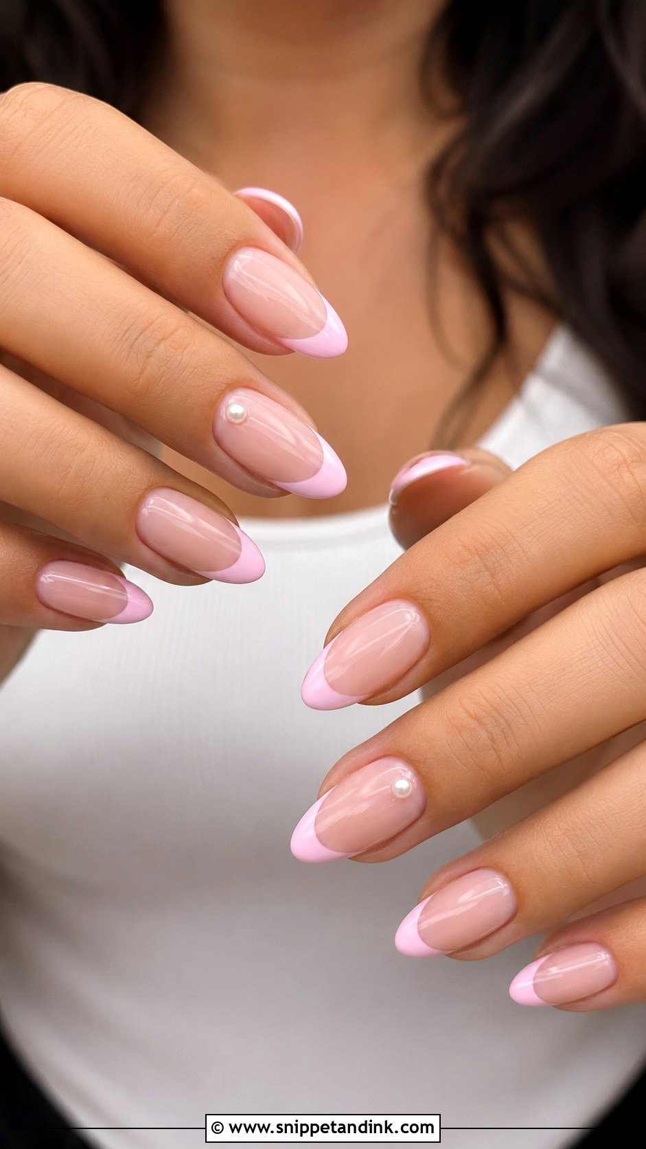 Pastel Pink French Wedding Nails - Snippet and Ink - 20 Pastel Wedding Nails