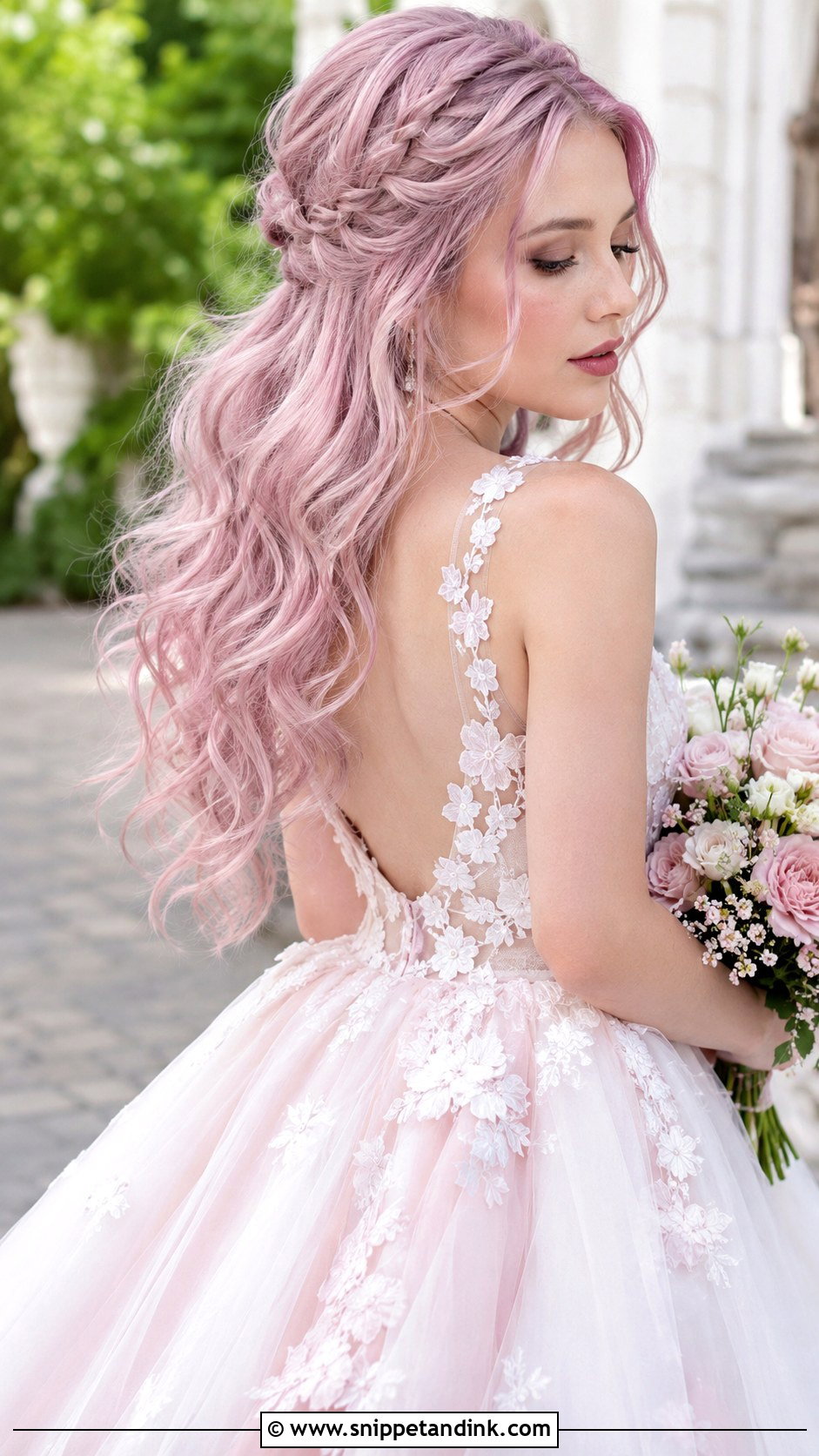 Pastel Pink Wedding Hair Color - Snippet and Ink - 20 Wedding Hair Color Ideas