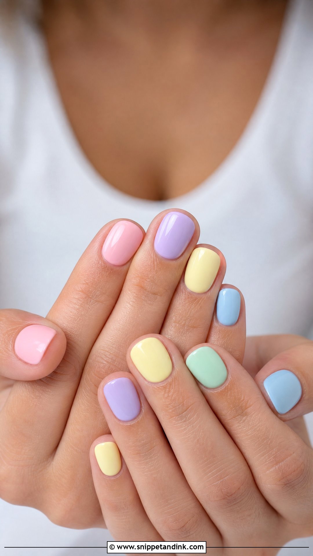 Pastel Skittle Nails - Snippet and Ink - 20 Summer Wedding Guest Nails