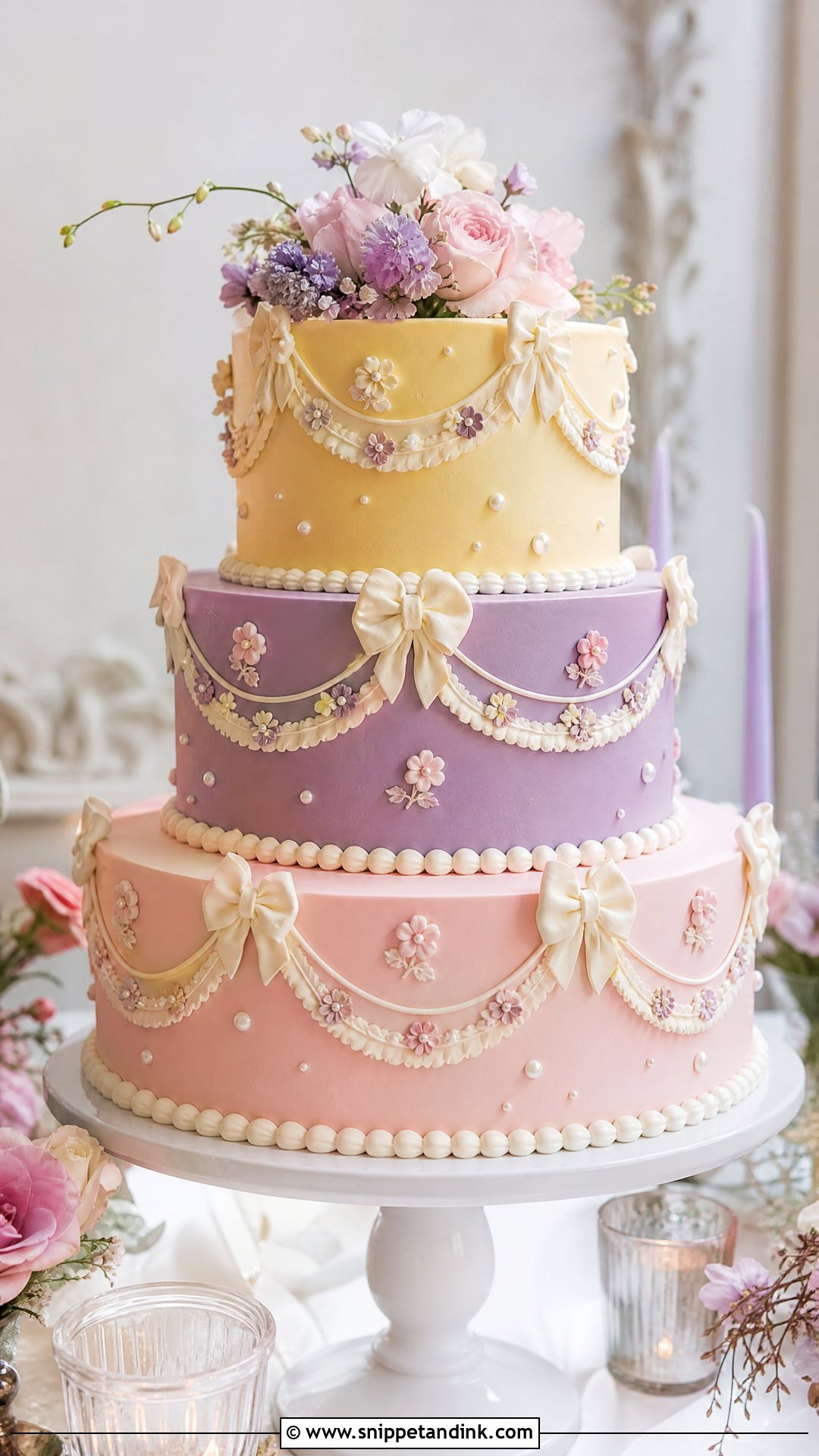 Pastel Wedding Cake - Snippet and Ink - 20 Let Them Eat Cake Aesthetic Ideas for Wedding