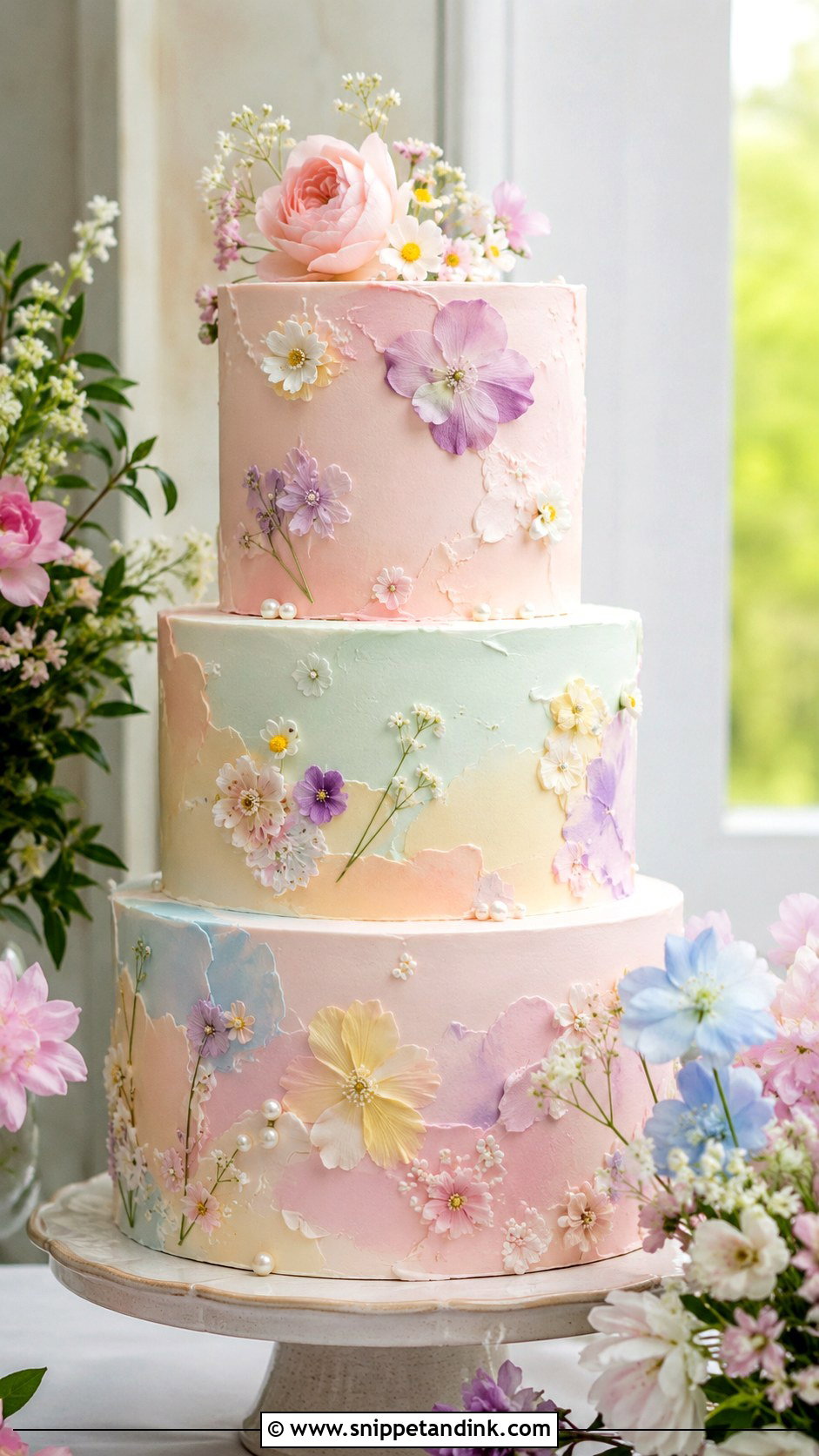 Pastel Wedding Cake - Snippet and Ink - 20 Multi Color Cake Ideas for Wedding