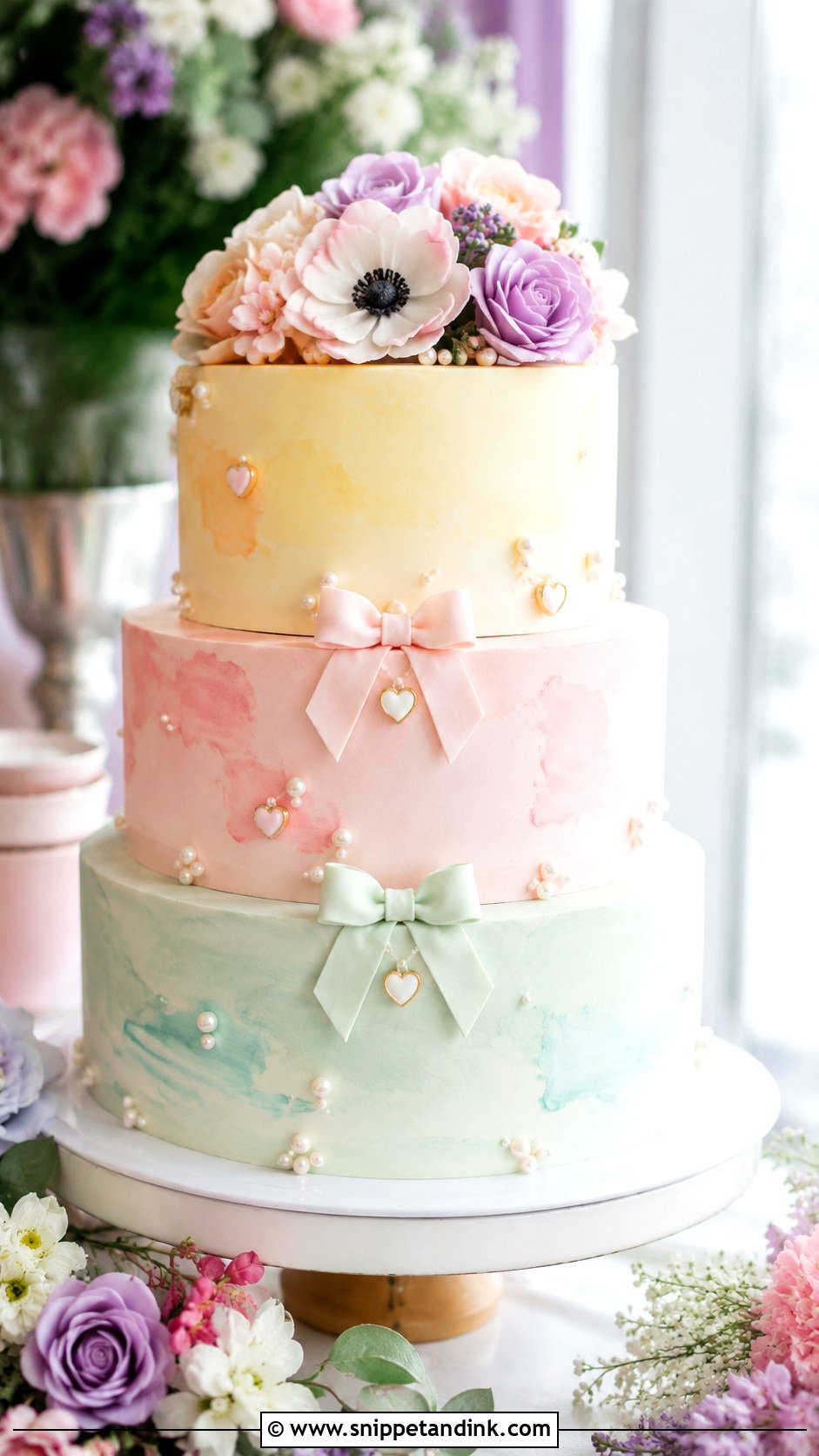 Pastel Wedding Cake - Snippet and Ink - 20 Charm Cake Ideas for Wedding