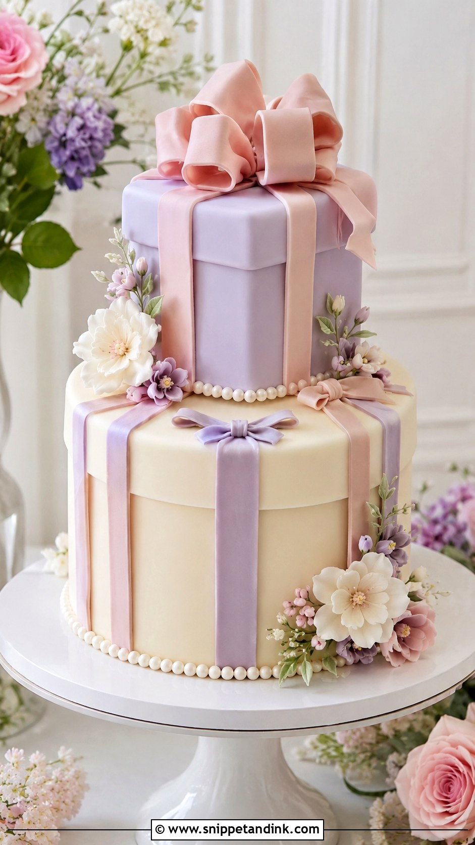 Pastel Wedding Gift Cake - Snippet and Ink - 20 Gift Cake Design Ideas for Wedding