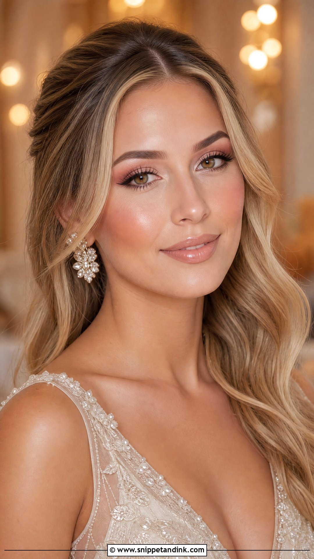 Peach And Gold Bridal Makeup - Snippet and Ink - 20 Peachy Wedding Makeup Ideas