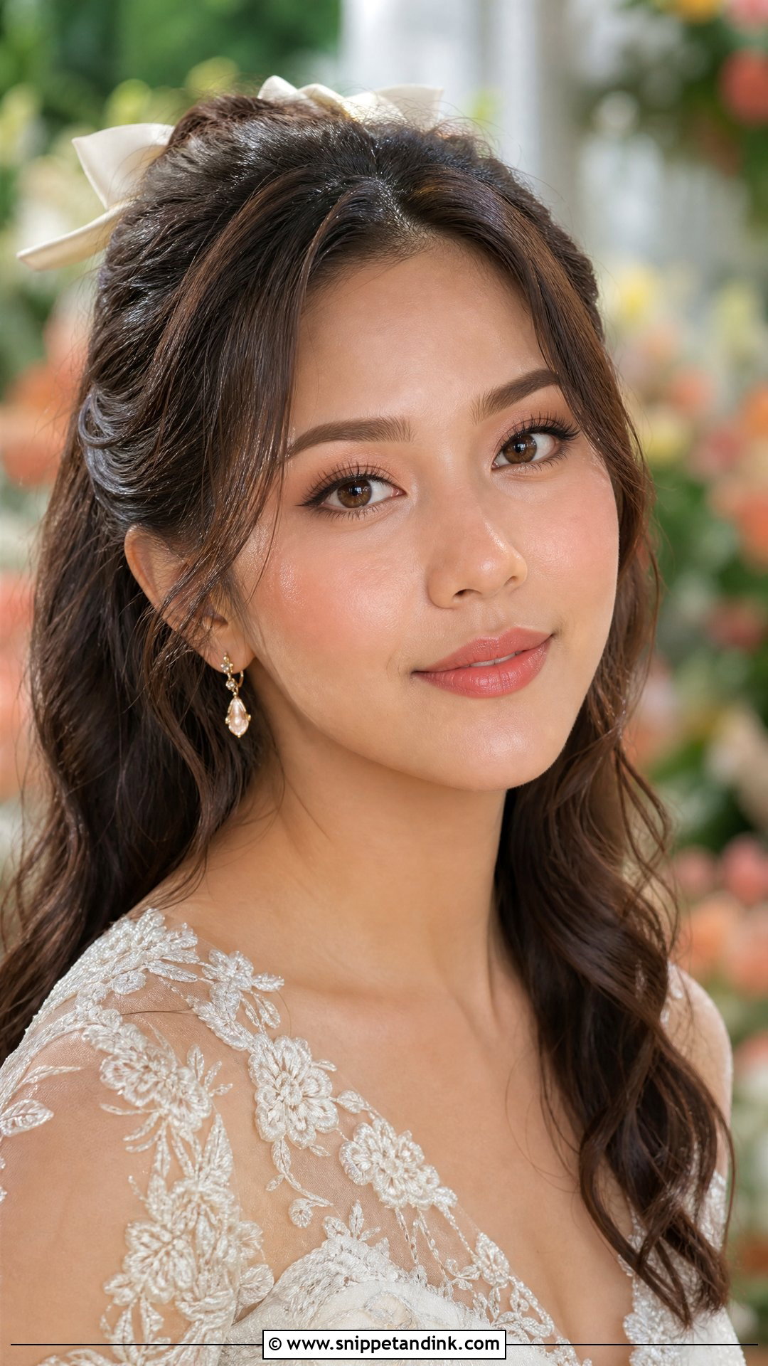 Peach Asian Bridal Makeup - Snippet and Ink - 20 Natural Asian Bridal Makeup Ideas