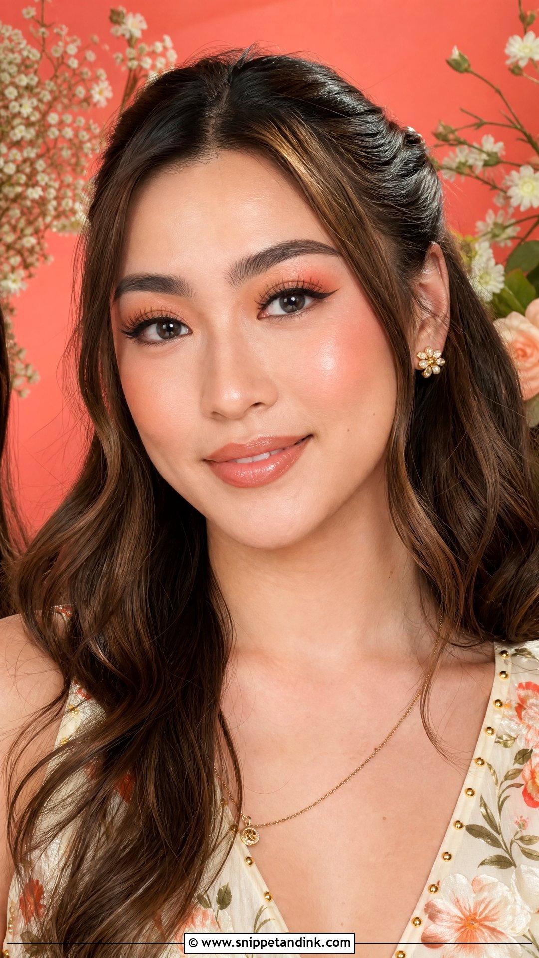 Peach Asian Wedding Guest Makeup - Snippet and Ink - 20 Asian Wedding Guest Makeup Ideas