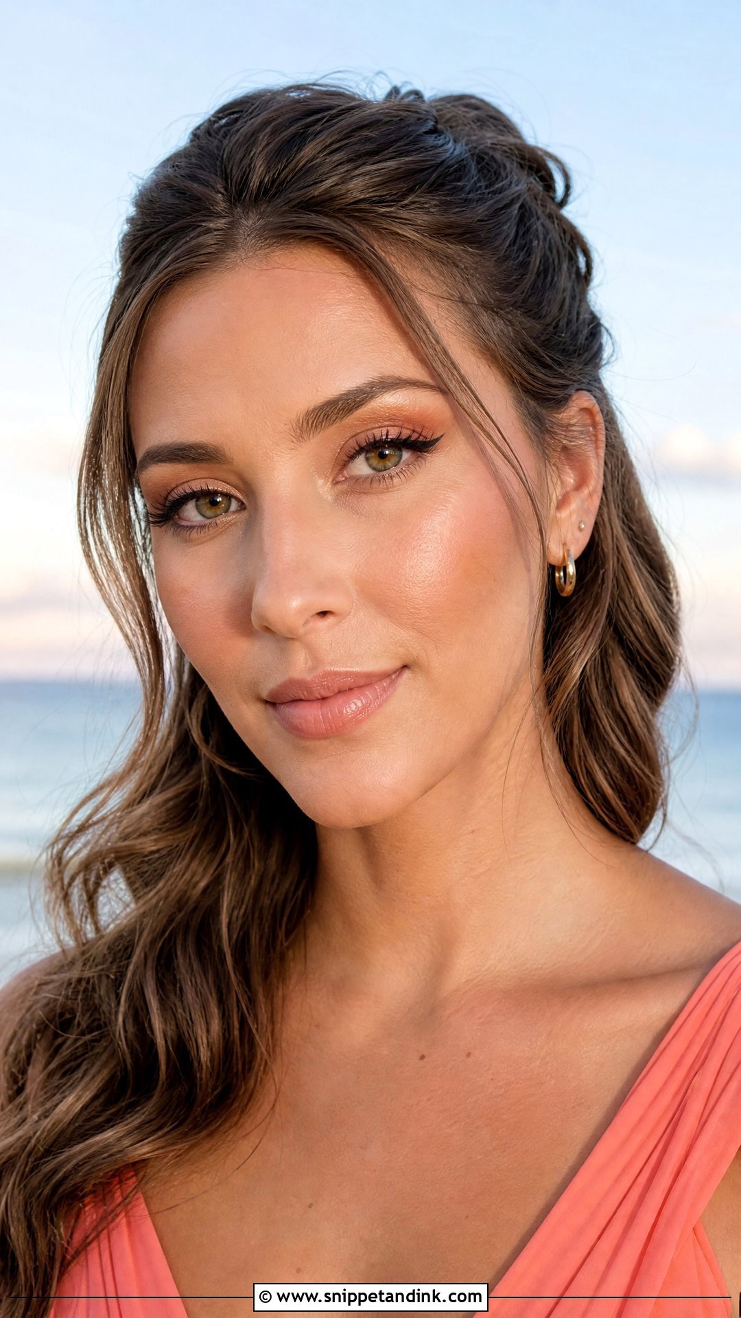 Peach Beach Wedding Makeup For Brown Eyes - Snippet and Ink - 20 Beach Wedding Makeup for Brown Eyes