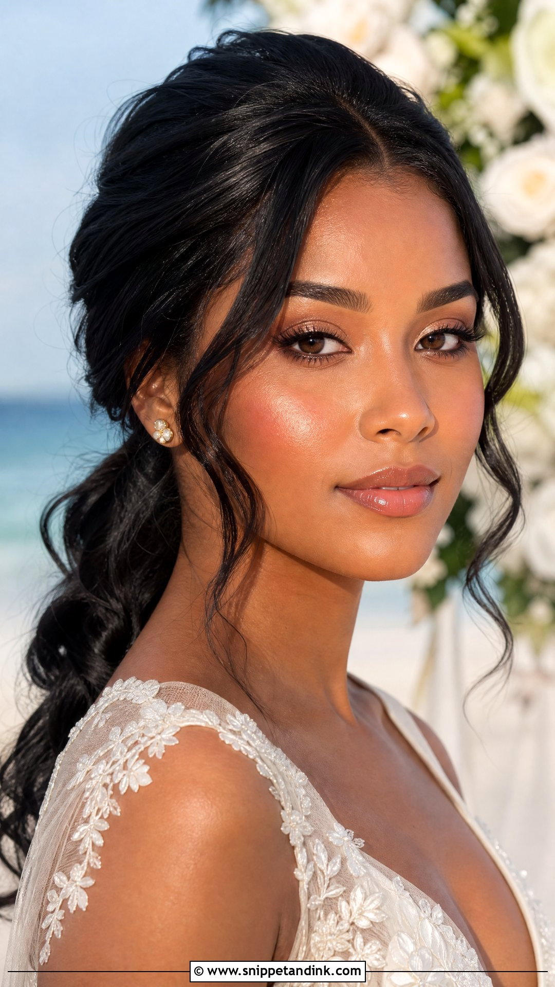 Peach Black Bridal Makeup - Snippet and Ink - 30 Black Bridal Makeup Ideas