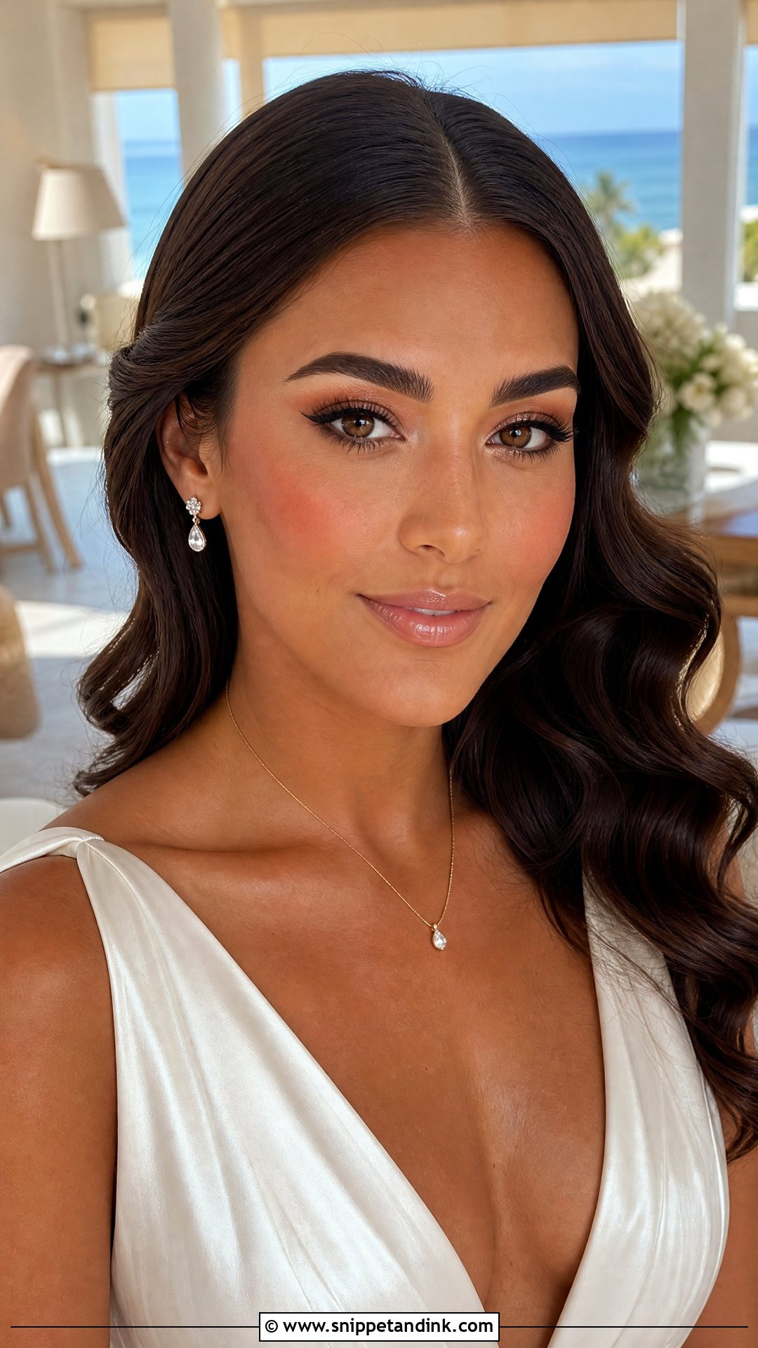 Peach Blushing Bride Makeup - Snippet and Ink - 20 Blushing Bride Makeup Ideas