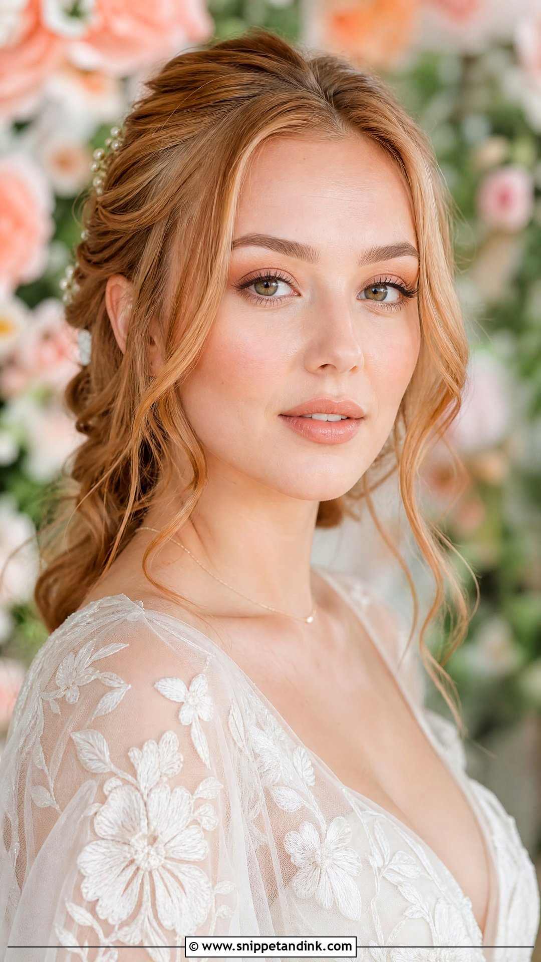 Peach Boho Bridal Makeup - Snippet and Ink - 20 Boho Wedding Makeup Ideas