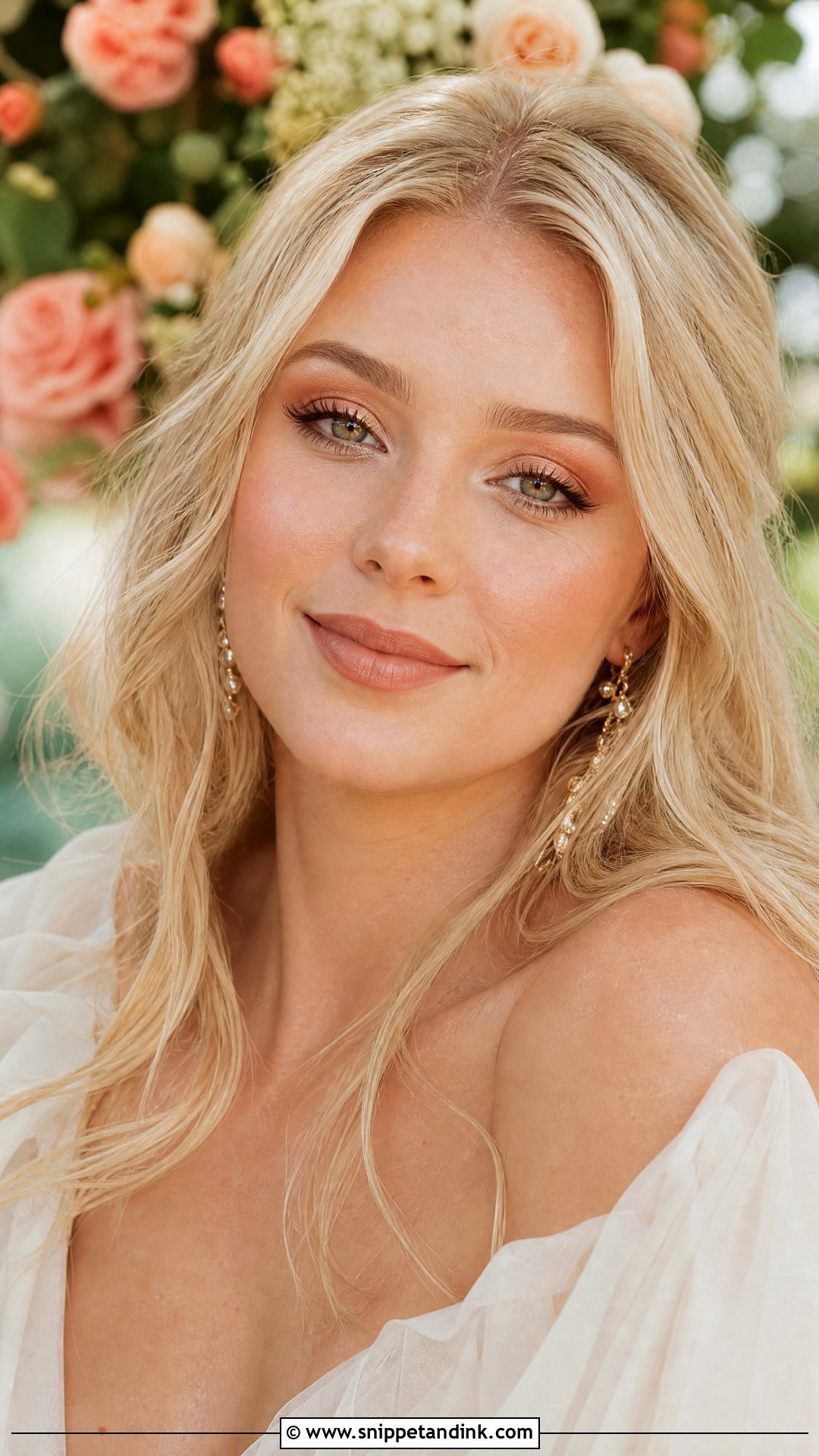 Peach Boho Wedding Makeup For Blonde Bride - Snippet and Ink - 20 Boho Wedding Makeup Blonde Ideas