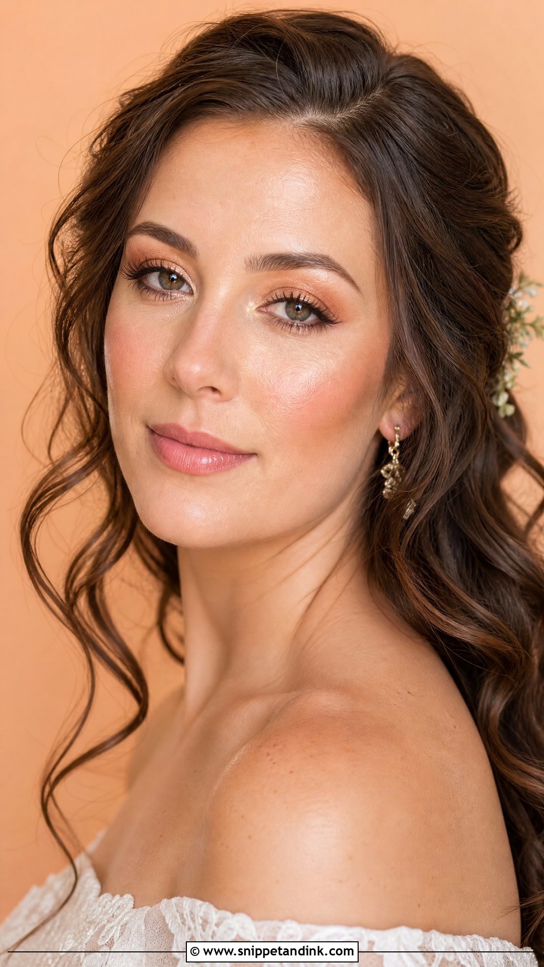 Peach Boho Wedding Makeup For Brunettes - Snippet and Ink - 20 Boho Wedding Makeup Brunette Ideas